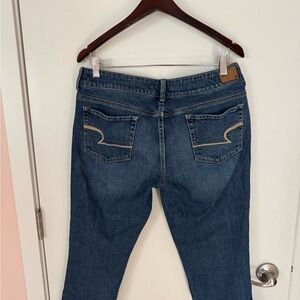 American Eagle Outfitters Dark Blue Cropped Jeans